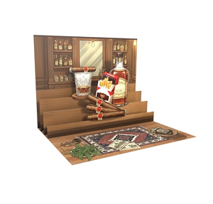 Tarjeta de felicitación 3D hecha a mano con diseño de bar de whisky y salón de cigarros, regalo de cumpleaños para hombres y papás - Product Image 1