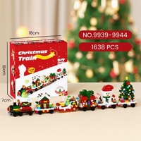 Blocs de construction de Noël Père Noël, sapin, bonhomme de neige, cerf, jouet de décoration à assembler de grande taille
