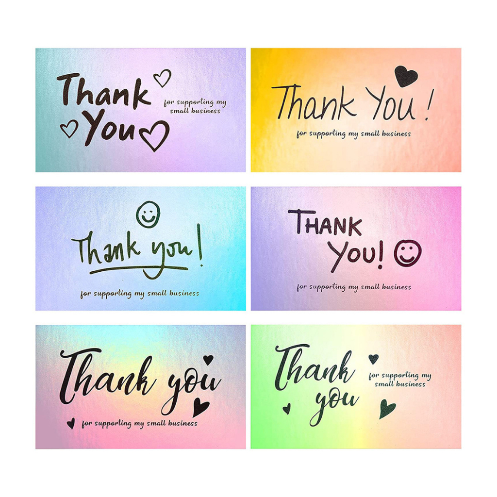 holographic thank you cards Thank You Heart Greeting Card