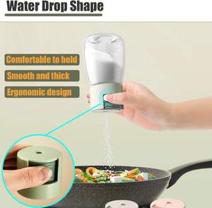 Pengocok garam kaca, keluaran garam 0.5g/waktu panci segel bumbu rasio kontrol botol Dispenser kaca pengocok garam - Product Image 3