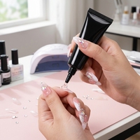 Colle UV pour Ongles, Gel de Fixation Strass, Gel de Montage Diamant 3D, Salon DIY Nail Art