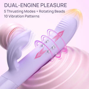 Vibratore con Perline Rotanti Estensibili per Donne, Giocattolo Sessuale per Adulti in Silicone Ricaricabile con Stimolazione del Punto G - Product Image 4