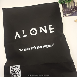 35*45cm một bên sương giá, một bên màu đen biểu tượng tùy chỉnh Poly Dây Kéo Túi Frosted cho quần áo may mặc T-Shirt - Product Image 3