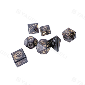 Ánh sáng lên craps tinh thể rỗng tùy chỉnh 20 12 10 8 6 mặt in 12mm 7 PCS SET <span class=keywords><strong>LED</strong></span> pixels Xúc xắc điện tử - Product Image 6