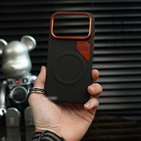 Coque de téléphone haut de gamme en alliage d'or avec clip magnétique dissipateur de chaleur, compatible iPhone 17 Pro Max, Apple 16P, anti-chute, texture 15 Pro