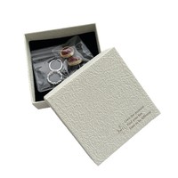 Boîte de présentation de bijoux en papier artistique carrée haut de gamme pour boucles d'oreilles, collier, bague