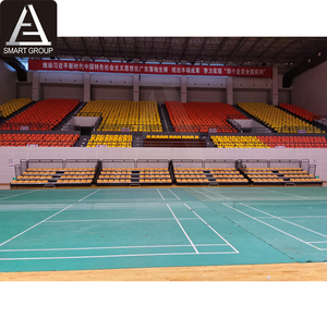 Tribune rétractable à 4 rangées, gradins télescopiques pour les spectateurs, gradins de gymnase, utilisés pour la salle de badminton, le terrain de <span class=keywords><strong>basket</strong></span>-ball intérieur - Product Image 2