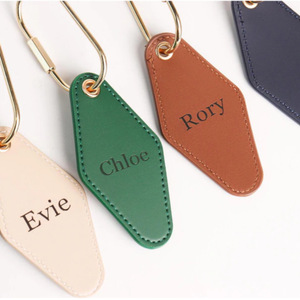 Portachiavi Personalizzato Elera in Pelle PU Vintage con Stampa UV a Forma di <span class=keywords><strong>Diamante</strong></span>, Ciondolo Retrò per Hotel e <span class=keywords><strong>Motel</strong></span>, Charm per Borsa - Product Image 3
