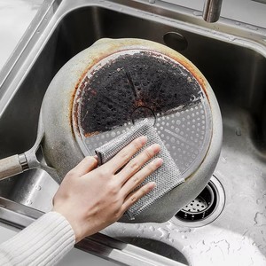 Durable Non-Scratch Stainless Steel Mesh Dish Towels, Reusable Quick Dry Scrub <b>Cloths</b> for Daily <b>Kitchen</b> Cleaning - Product Image 5