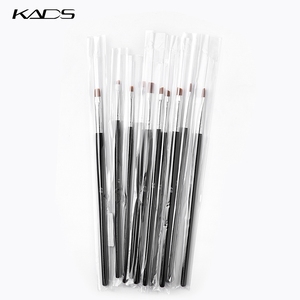 KADS Professional Nylon Gel <b>Nail</b> Brush Set Flat Angled Head <b>Nail</b> Art Painting <b>Extension</b> Brush Durable for Salon Use Wholesale - Product Image 5