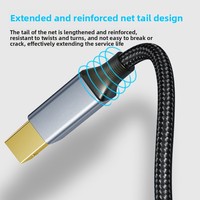 Câble de données pour imprimante Type-C vers USB-A en cuivre avec conducteur en cuivre nu pour ordinateur portable et clavier