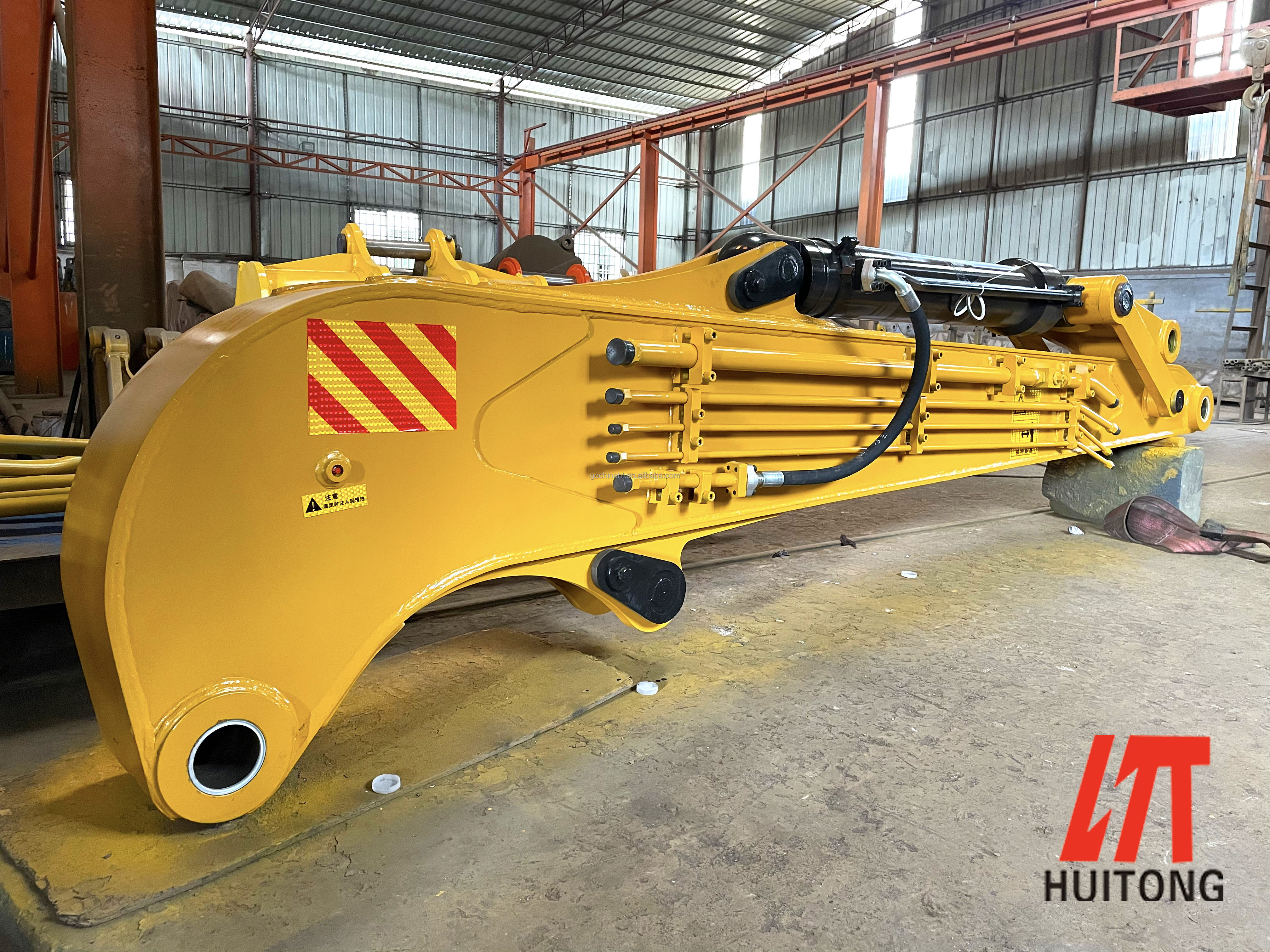 20M Excavator Sheet Pile Driving Long Boom For R420 Long Reach Boom Heavy Equipment