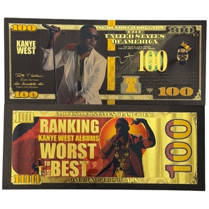 Nouvelles plaques en or 24 carats Kanye Gold Foils de 2026 pour collection, édition américaine - Product Image 1