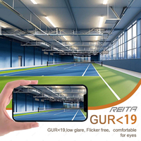 Lampes à grille LED modernes REITA en alliage d'aluminium, base G13, anti-éblouissement, pour stade, école, terrain de badminton, intérieur, 50W-450W