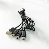 Personalizados USB 2,0 a Mini B de 5Pin 3 Cable divisor de potencia de las 1 AM a 3 B Mini macho cable divisor USB