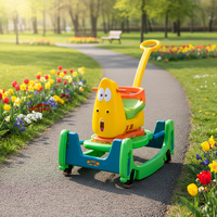 Voiture à pédales amusante pour enfants Mishore, modèle Larva, avec ressort anti-retournement, en plastique, produit original