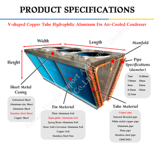 HANXIN Nueva Unidad de Refrigeración con Condensador de Tubo de Cobre Personalizado y Aletas de Aluminio Hidrófilas, Alta Eficiencia, <span class=keywords><strong>Precio</strong></span> Competitivo - Product Image 4