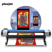 Plusjet 3.2m Avec Hoson Electronic Lan Board Imprimantes Bus Ads Impression PJ-3200Q Pour Epson XP600 F1080-A1 Eco Solvent Printer