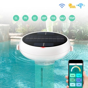 Monitor de calidad del agua a prueba de agua con WiFi, nuevo modelo, 7 en 1, cloro/pH/TDS/<span class=keywords><strong>EC</strong></span>/ORP/salinidad/temperatura, para piscina, para uso en piscina - Product Image 2