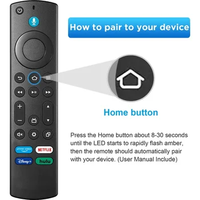 Récepteur de télécommande OEM Fire TV série 4 avec fonction vocale compatible avec Amazn Fire TV (2e et 3e génération) Opp
