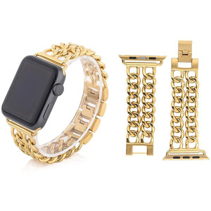 Bandas de repuesto de acero inoxidable para reloj, <span class=keywords><strong>pulsera</strong></span> de cadena vaquera de Metal para <span class=keywords><strong>Apple</strong></span> <span class=keywords><strong>Watch</strong></span> de 42mm y <span class=keywords><strong>38mm</strong></span> - Product Image 4