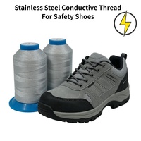 Hilo Conductivo de Acero Inoxidable Tex 70 210D/3, Hilo de Coser de Alta Tenacidad, Económico, Antiestático, Hilo ESD para Textiles Inteligentes