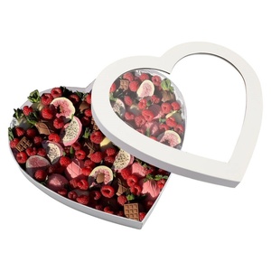 Caja de Regalo Grande de Cartón para Charcutería y Dulces de Chocolate, en Forma de Corazón, con Tapa Transparente - Product Image 1