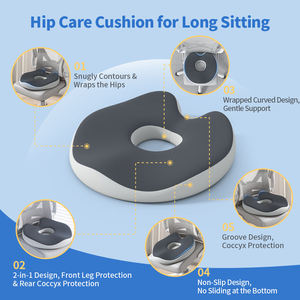 Cojín Ergonómico Tipo Donut para Alivio del Dolor de Coxis y <span class=keywords><strong>Hemorroides</strong></span>, Almohada de Asiento de Espuma Viscoelástica para Silla de Oficina y Automóvil - Product Image 5