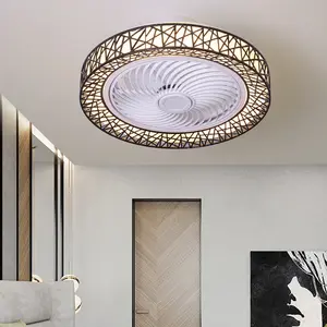 Modern 52" Home Interior Lights Ceiling Fan Light For Bedroom Decorative Flush Mount Ceiling Fan With Light And Remote