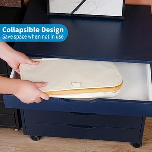 Cesto de Ropa Sucia Plegable y Delgado, con Bolsa Extraíble y Tapa de Bambú, para Ropa Sucia - Product Image 3