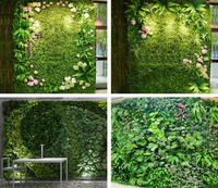Mur végétal artificiel en plastique pour intérieur, décoration murale, toile de fond de mariage, aménagement paysager, protection solaire pour Thanksgiving et le Nouvel An