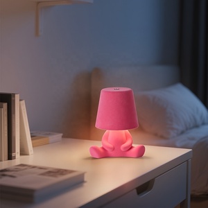 Modern Novelty Flocking Little Guy Table Lamp Rechargeable LED Desk Lamp Creative Bedroom Ambient <b>Light</b> Holiday Gift Lamp - Product Image 6