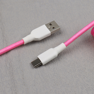 Cavo per tastiera meccanica usb di tipo c con connettore per aviatore abbagliante Gx16 cavo per tastiera usb a spirale - Product Image 5