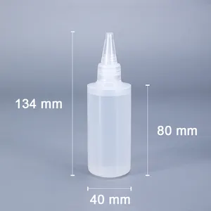 UMETASS meme büküm kap sıkmalı damlalık tutkal sıvı için 100ml Monomer plastik şişe