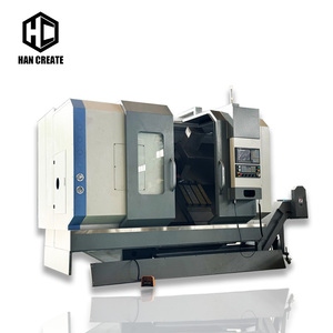 HanCreate Slant Bed Torno <span class=keywords><strong>CNC</strong></span> de Metal de 3 ejes con eje C y eje Y Torno Fresadora Combo TCK56Y con herramienta de accionamiento Torno <span class=keywords><strong>CNC</strong></span> - Product Image 1