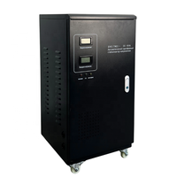 Stabilisateur de tension SVC en cuivre de qualité industrielle 30 KVA avec contrôle de servomoteur, affichage LCD AVR, sortie 220 V, 50/60 Hz, monophasé