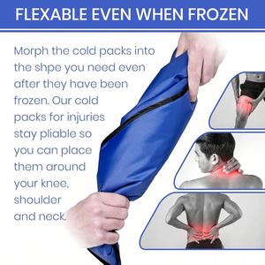 Compresse chaude et froide en gel réutilisable pour le traitement des blessures, compresse froide et compresse de compression pour les gonflements et les contusions - Product Image 6