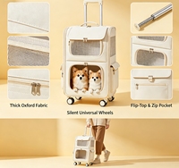 Vente en gros OEM, logo personnalisé, marque privée, fournisseur d'articles pour animaux, commande en gros, MOQ, chariot de transport à roulettes pour animaux de compagnie, pour chat et chien, extérieur