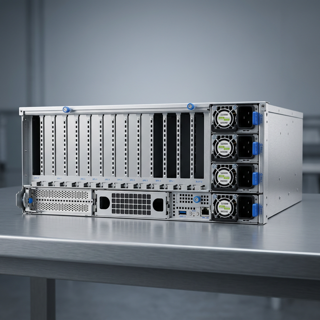 ESC8000-E12 4U High Density GPU Server for Large Language Model Training AI Inference HPC Simulation Rendering