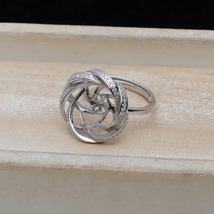 Anneau de doigt réglable en argent S925 avec support vide pour perle de 14-15 mm JG5125 - Composants et accessoires de bijouterie - Product Image 3