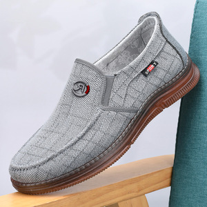 Scarpe da skateboard da uomo con suola leggera in tela slip on scarpe stile da passeggio per uomo autunno - Product Image 2