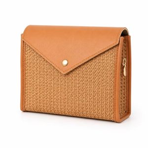 Low MOQ PU <b>Leather</b> Jute Cosmetic Pouch Natural <b>Woven</b> Makeup <b>Bag</b> Custom Logo OEM ODM Factory Wholesale Supplier Direct - Product Image 6