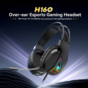 Casque de jeu filaire T-WOLF H160 avec éclairage RVB, son surround stéréo, coussinets d'oreille confortables pour les joueurs, vente directe d'usine - Product Image 2