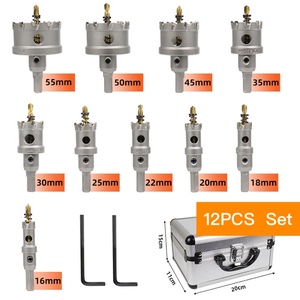 8Pcs 16-35MM/12PCS 16-55MM/16PCS 19-75MM Hole Saw Kit, High-quality Steel Hard Pointed Metal <b>Drill</b> Head Set - Product Image 5