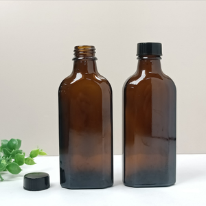 Flacon vide en verre brun de 100 ml (3 oz) pour soins capillaires, huile essentielle de cheveux <span class=keywords><strong>à</strong></span> l'huile marocaine, vente en gros - Product Image 3