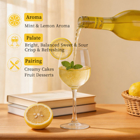 BARAKA Vin Doux Mélangé Menthe Citron Moscato, 750ml, Commande en Gros, Direct Usine, Idéal pour les Bars, Restaurants et Magasins