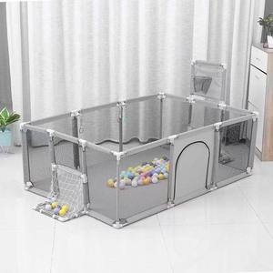 Clôture <span class=keywords><strong>de</strong></span> sécurité pour bébé pliable facile et portable, grande clôture <span class=keywords><strong>de</strong></span> sécurité en tissu pour tout-petits, parc pour bébé avec porte pour enfants - Product Image 1