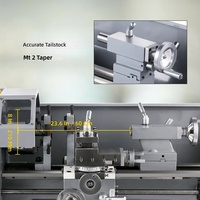 2026 Meilleures ventes SIHAO Mini tour horizontal en métal de moyenne capacité pour tournage de faces, 1100W, machine manuelle de tournage et de perçage 8.7x29.5
