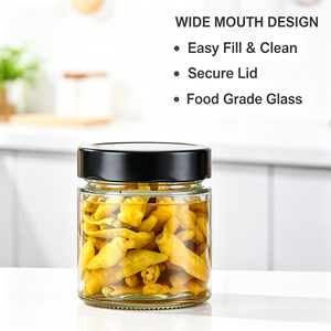 Offre Spéciale – Pots en Verre Rond en Borosilicate avec Col Métallique et Design Estampé pour Stockage Alimentaire – 100ml, 150ml, 180ml, 250ml, 280ml, 380ml, 500ml, 750ml - Product Image 5