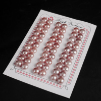 AAAA Grade Naturel Véritable Perle D'eau Douce Demi-Percé Blanc Bouton Perles Lâches 5-6mm pour Usine En Gros Anneaux Boucles D'oreilles